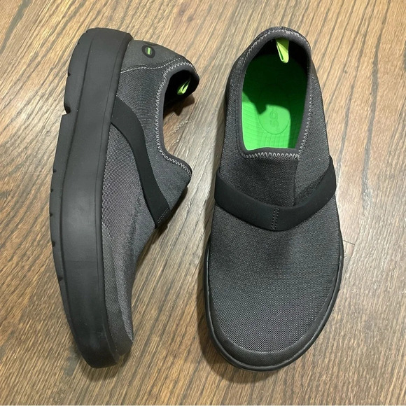 OOFOS Oomg Low Fibre Black/Gray Fiber Women 8 - Picture 1 of 12